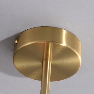 Bianca Colored Glass Shade Chandelier with Globes