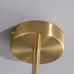 Bianca Colored Glass Shade Chandelier with Globes