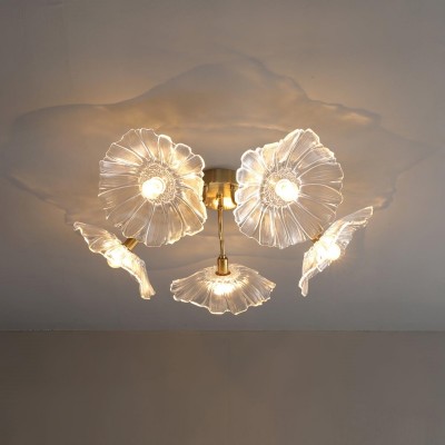 Pranavi Lotus Leaf Glass Ceiling Light Pranavi Lotus Leaf Glass Ceiling Light
