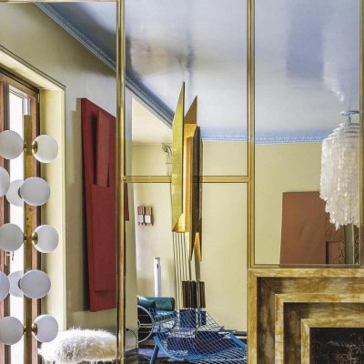 Sia Art Deco Metal Wall Sconce Sia Art Deco Metal Wall Sconce
