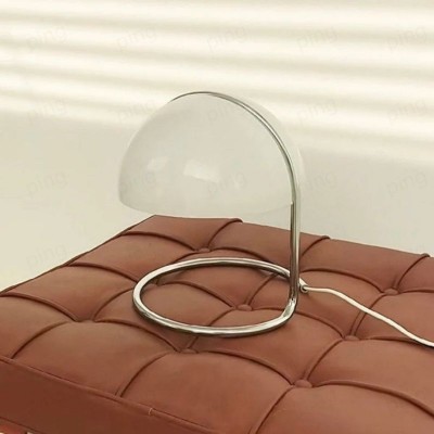 Olivia Bauhaus Bedside Table Lamps With Dome Glass Shades Olivia Bauhaus Bedside Table Lamps With Dome Glass Shades