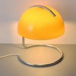 Olivia Bauhaus Bedside Table Lamps With Dome Glass Shades