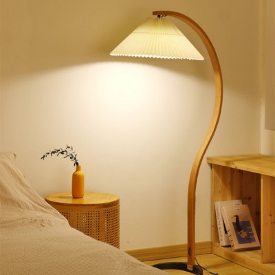 Anamika Vintage Mid Century Wooden Floor Lamp