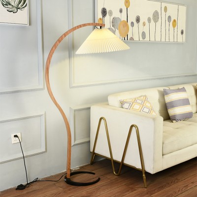 Anamika Vintage Mid Century Wooden Floor Lamp