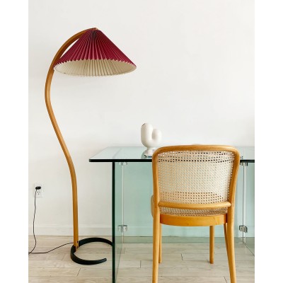 Anamika Vintage Mid Century Wooden Floor Lamp
