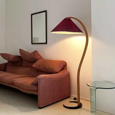 Anamika Vintage Mid Century Wooden Floor Lamp Anamika Vintage Mid Century Wooden Floor Lamp