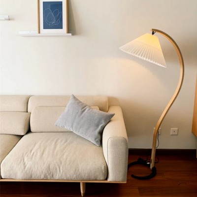 Anamika Vintage Mid Century Wooden Floor Lamp