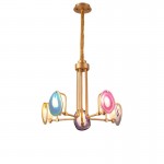Camilla Agate Chandelier with Colorful Agate Slices Camilla Agate Chandelier with Colorful Agate Slices