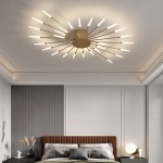 Pranika Modern Sputnik LED Fireworks Semi Flush Mount Ceiling Light