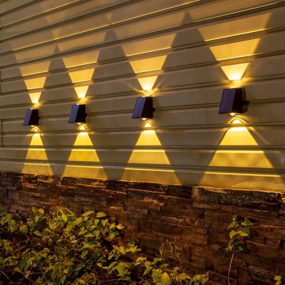 Ozuri Modern Trapezoid Solar Outdoor Wall Sconce Ozuri Modern Trapezoid Solar Outdoor Wall Sconce