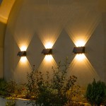 Ozuri Modern Trapezoid Solar Outdoor Wall Sconce