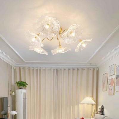 Pranavi Lotus Leaf Glass Ceiling Light Pranavi Lotus Leaf Glass Ceiling Light