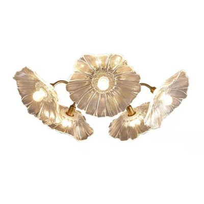Lotus Art Deco Flower Ceiling Light 5 heads Size : ∅ 39.4′′ x H 10.3′′ / Dia 100 cm x H 26 cm Lotus Art Deco Flower Ceiling Light 5 heads Size : ∅ 39.4′′ x H 10.3′′ / Dia 100 cm x H 26 cm