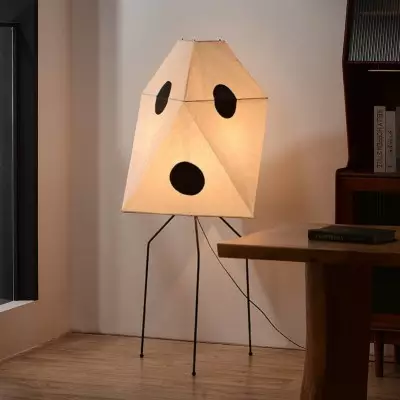 Kiran Minimalist Wabi-sabi Tripod Akari Floor Lamp Kiran Minimalist Wabi-sabi Tripod Akari Floor Lamp