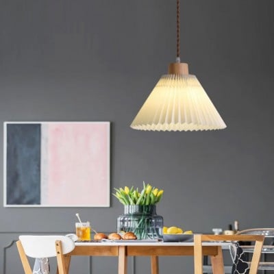 Giovanna Modern Beige Pleated Pendant Light
