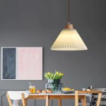 Giovanna Modern Beige Pleated Pendant Light