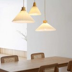 Giovanna Modern Beige Pleated Pendant Light
