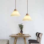 Giovanna Modern Beige Pleated Pendant Light