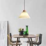 Giovanna Modern Beige Pleated Pendant Light