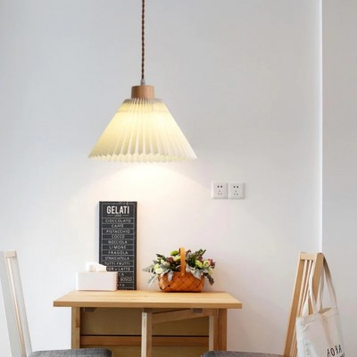 Giovanna Modern Beige Pleated Pendant Light