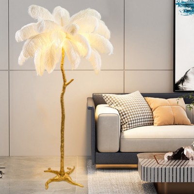 Aita Ostrich Feather Floor Lamp