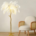Aita Ostrich Feather Floor Lamp
