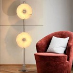 Anoushka Nora Silver Flower Shaped Mid Century Modern Floor Lamp 2093
