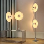 Anoushka Nora Silver Flower Shaped Mid Century Modern Floor Lamp 2093