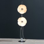Anoushka Nora Silver Flower Shaped Mid Century Modern Floor Lamp 2093