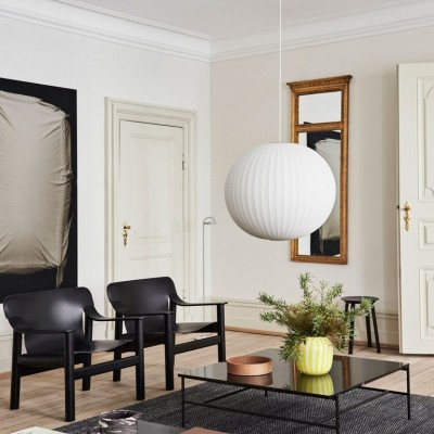 Hayden White Silk Ball Bubble Pendant Light