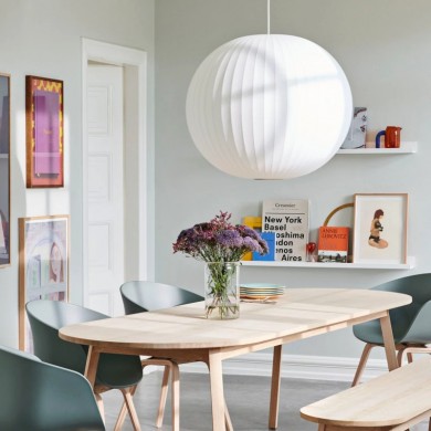 Hayden White Silk Ball Bubble Pendant Light