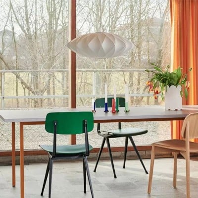 Giovanni White Silk Nelson Bubble Lamps Giovanni White Silk Nelson Bubble Lamps
