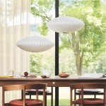 Leocadia White Saucer Nelson Bubble Pendant Light Leocadia White Saucer Nelson Bubble Pendant Light