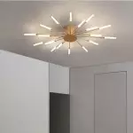 Pranika Modern Sputnik LED Fireworks Semi Flush Mount Ceiling Light