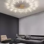 Pranika Modern Sputnik LED Fireworks Semi Flush Mount Ceiling Light