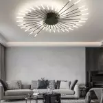 Pranika Modern Sputnik LED Fireworks Semi Flush Mount Ceiling Light