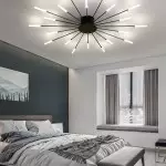 Pranika Modern Sputnik LED Fireworks Semi Flush Mount Ceiling Light
