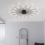 Pranika Modern Sputnik LED Fireworks Semi Flush Mount Ceiling Light