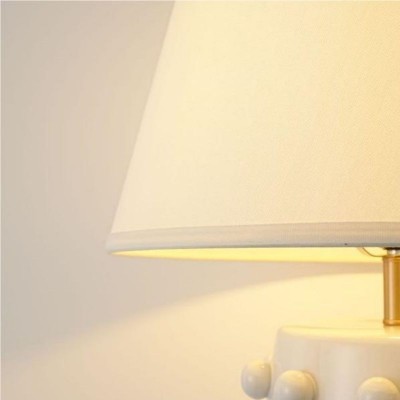 Ramon Modern Medium Ceramic Table Lamp with Linden Shade Ramon Modern Medium Ceramic Table Lamp with Linden Shade