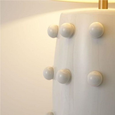 Ramon Modern Medium Ceramic Table Lamp with Linden Shade Ramon Modern Medium Ceramic Table Lamp with Linden Shade