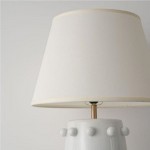 Ramon Modern Medium Ceramic Table Lamp with Linden Shade