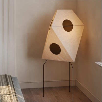 Kiran Minimalist Wabi-sabi Tripod Akari Floor Lamp