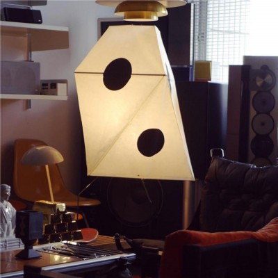 Kiran Minimalist Wabi-sabi Tripod Akari Floor Lamp