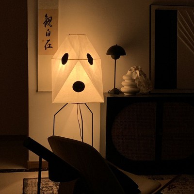 Kiran Minimalist Wabi-sabi Tripod Akari Floor Lamp