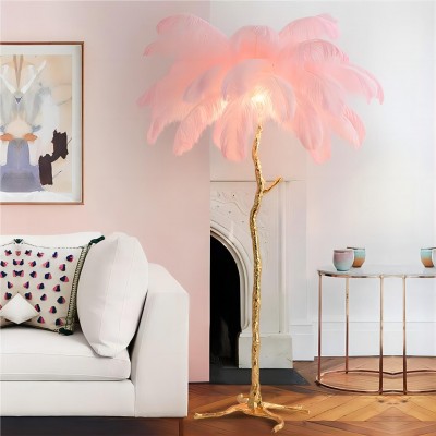 Aita Ostrich Feather Floor Lamp