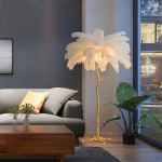 Aita Ostrich Feather Floor Lamp