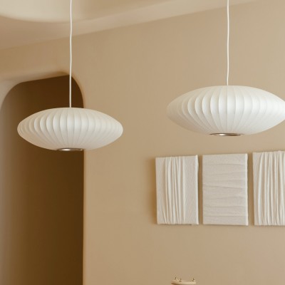 Leocadia White Saucer Nelson Bubble Pendant Light Leocadia White Saucer Nelson Bubble Pendant Light