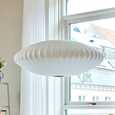 Leocadia White Saucer Nelson Bubble Pendant Light Leocadia White Saucer Nelson Bubble Pendant Light