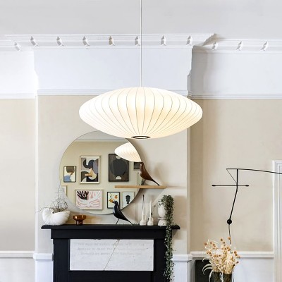 Leocadia White Saucer Nelson Bubble Pendant Light Leocadia White Saucer Nelson Bubble Pendant Light