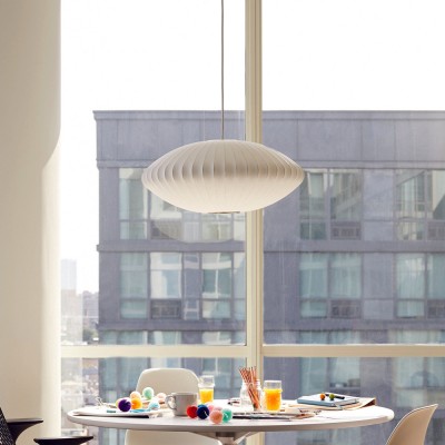 Leocadia White Saucer Nelson Bubble Pendant Light Leocadia White Saucer Nelson Bubble Pendant Light